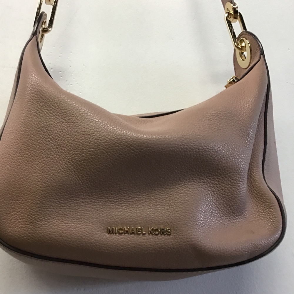 Michael Kors Taupe Leather Shoulder Bag